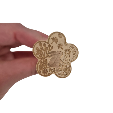 Easter Rabbit Flower Wax Stamp