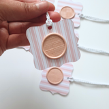 Pink  and white wax seal gift tags