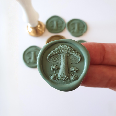 Mushroom Wax Seal Stickers