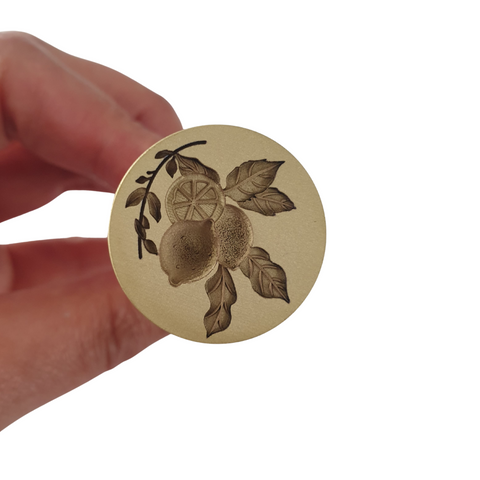 Lemon wax stamp