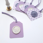 Luxury purple and white  gift tags