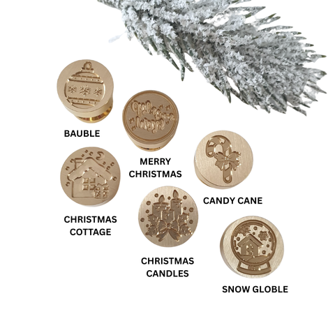15mm Christmas themed wax stamps