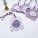 Luxury purple and white  gift tags