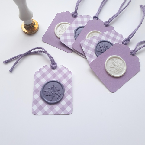 Luxury purple and white  gift tags