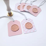 Handmade Pink Wax Seal Gift tags