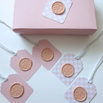 Handmade Pink Wax Seal Gift tags