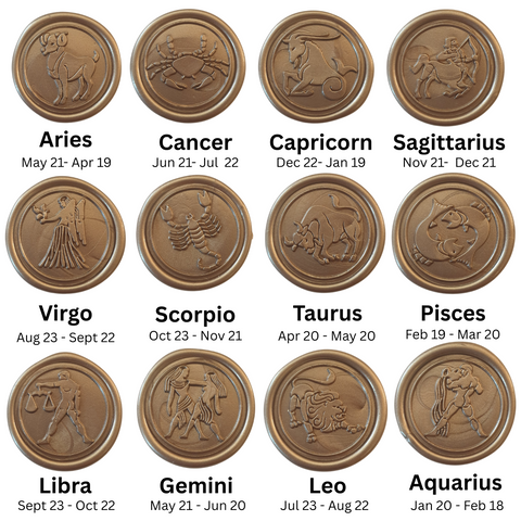 Zodiac Star Sign Wax Seals
