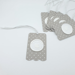 Grey and white swan gift tags