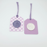 Luxury purple and white  gift tags