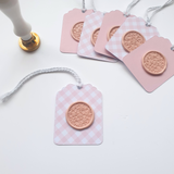 Handmade Pink Wax Seal Gift tags