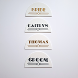 Art Deco Name Place Cards for Wedding & Events