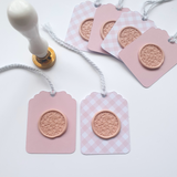 Handmade Pink Wax Seal Gift tags