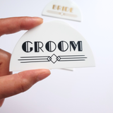 Art Deco Name Place Cards for Wedding & Events