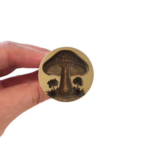 Mushroom wax stamp
