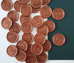 Initial Wax Seals with Wreath Design