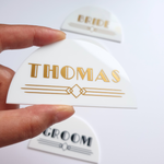 Art Deco Name Place Cards for Wedding & Events