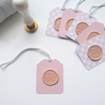 Handmade Pink Wax Seal Gift tags