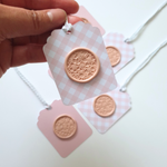 Handmade Pink Wax Seal Gift tags