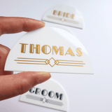 Art Deco Name Place Cards for Wedding & Events - Little Added Touches