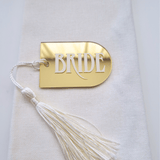 Gold Acrylic Mirrored Table Place Name Settings - Little Added Touches
