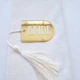 Gold Acrylic Mirrored Table Place Name Settings - Little Added Touches