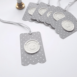 Grey and white swan gift tags - Little Added Touches
