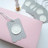 Grey and white swan gift tags - Little Added Touches