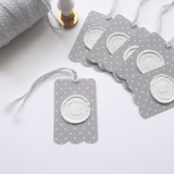 Grey and white swan gift tags - Little Added Touches