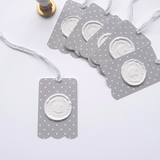 Grey and white swan gift tags - Little Added Touches