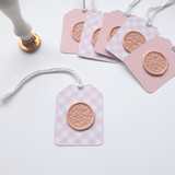 Handmade Pink Wax Seal Gift tags - Little Added Touches