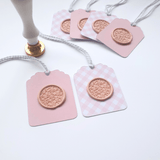 Handmade Pink Wax Seal Gift tags - Little Added Touches