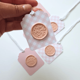 Handmade Pink Wax Seal Gift tags - Little Added Touches