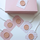 Handmade Pink Wax Seal Gift tags - Little Added Touches