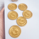 Initial Wax Seals with Wreath Design - Little Added Touches