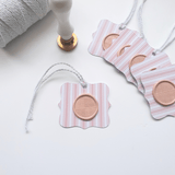 Pink and white wax seal gift tags - Little Added Touches