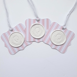 Pink stripe wax seal gift tags - Little Added Touches