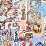 Vintage Regency Scrapbook Papers and Stickers Gift Set - Little Added Touches