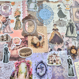Vintage Regency Scrapbook Papers and Stickers Gift Set - Little Added Touches
