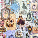 Vintage Regency Scrapbook Papers and Stickers Gift Set - Little Added Touches