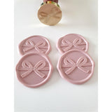 pink bow wax seal