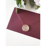 Champagne gold rose wax seal