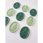 green pineapple wax seals