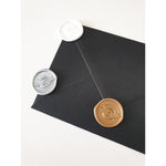 Planet wax seals in white, gold and silver