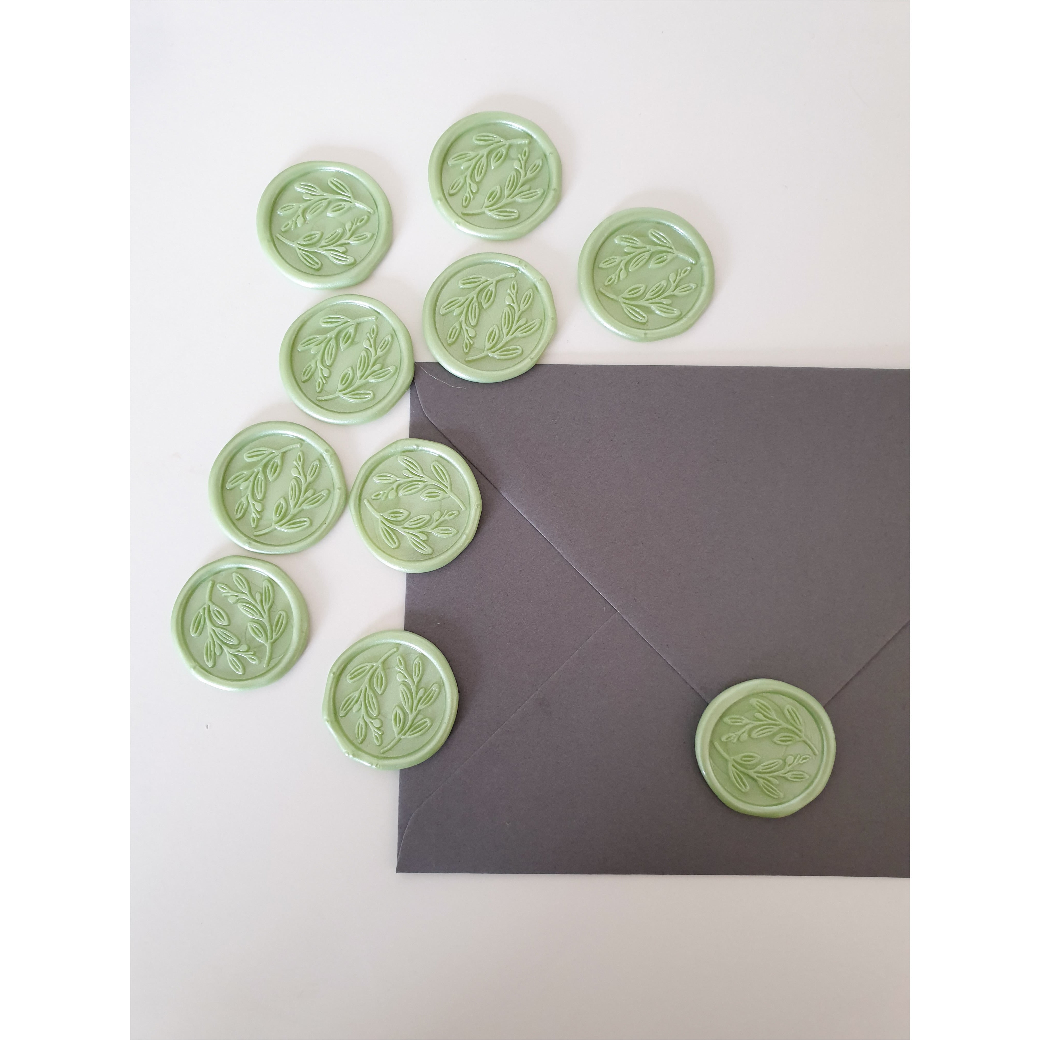Botanical Wax Seal Stickers for Weddings and Invitations USA SELLER Self  Adhesive Wax Seal Sticker Premade Wax Seal Eucalyptus Wax Seal 