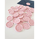 Trio of roses wax seals in pink
