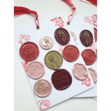 Red and Pink Rose Wax Seal Set