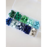 Green & Blues Wax Seal Bead Set - Little Added Touches